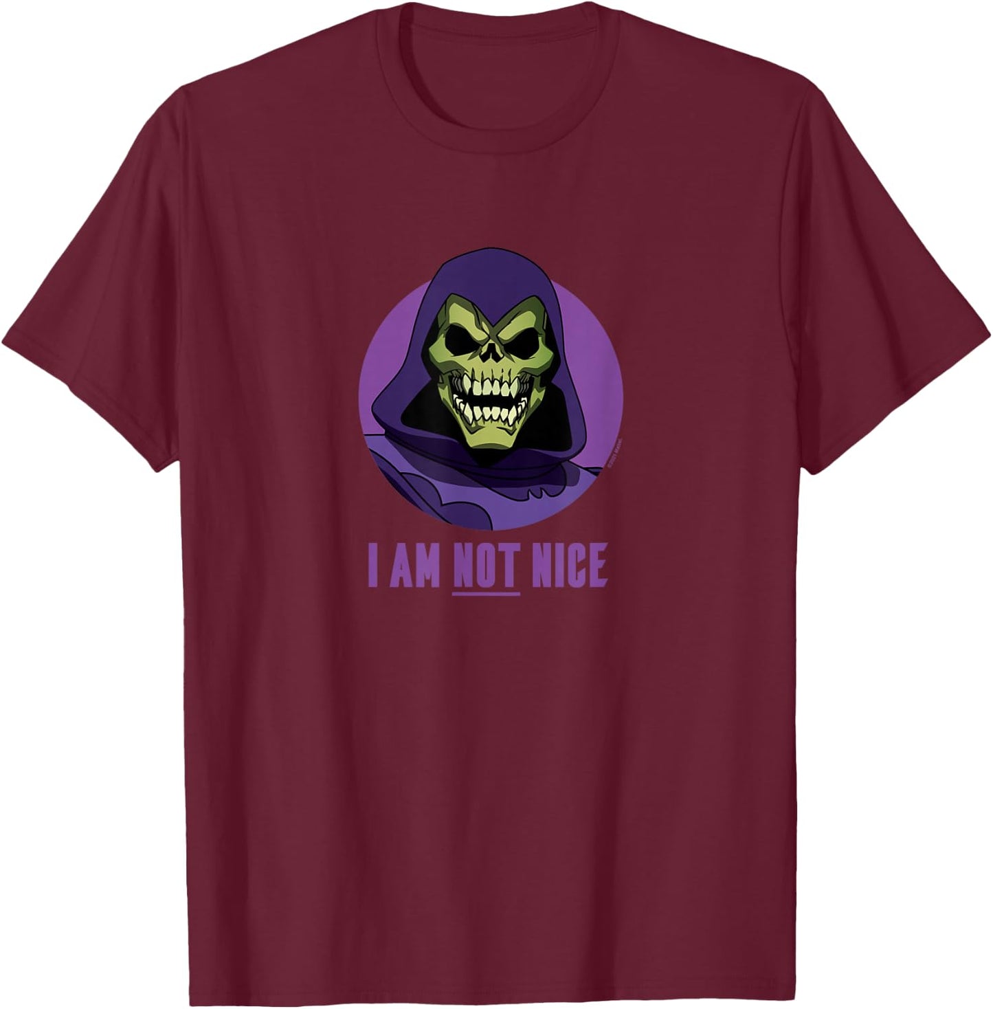 Masters of The Universe - I Am Not Nice Skeletor T-Shirt - T-Shirt | Maroon