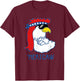 Trendy 'Mericaw Cool Muscle Eagle T-Shirt - T-Shirt | Maroon