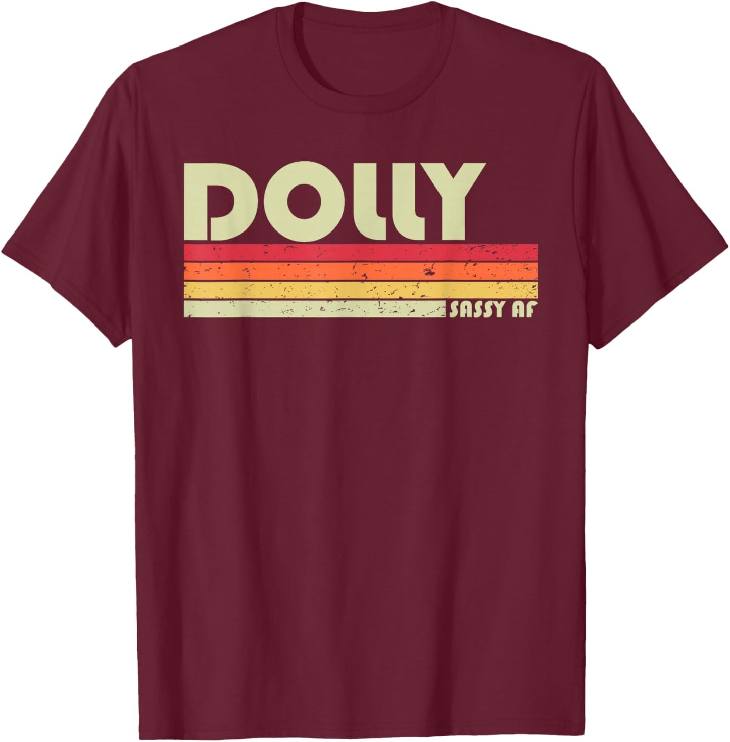 Dolly Gift Name Personalized Retro Vintage 80s 90s Birthday T-Shirt - T-Shirt | Maroon