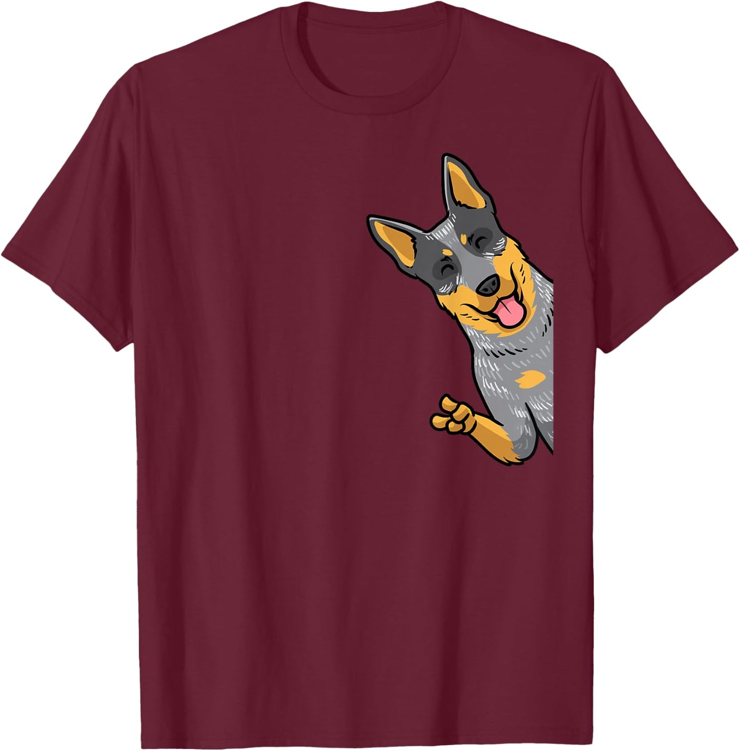 Australian Cattle Dog Heeler T-Shirt - T-Shirt | Maroon