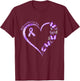 I'll Remember For You Purple Butterfly Alzheimer's Awareness T-Shirt - T-Shirt | Maroon