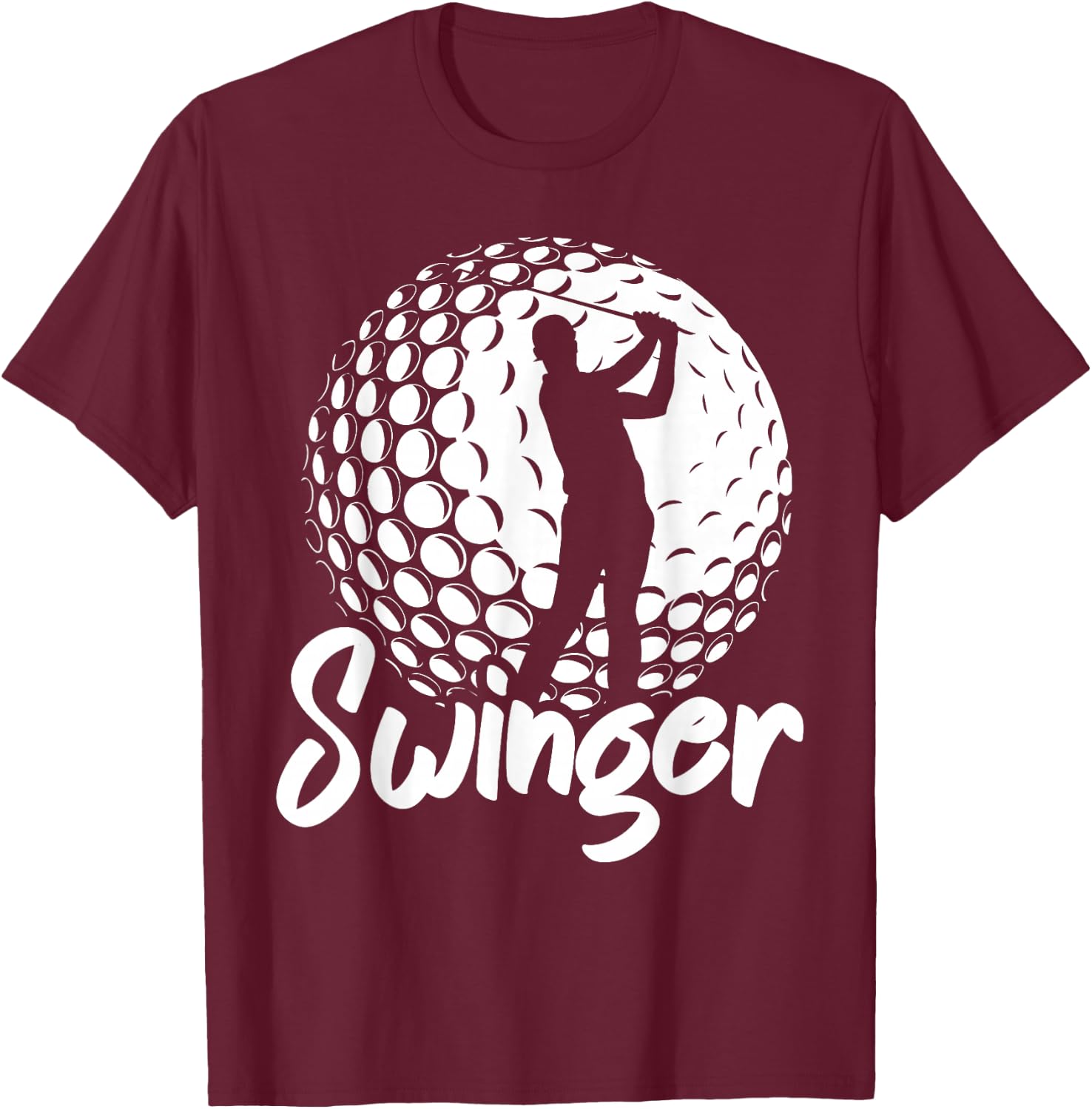 Swinger Golfer Golf T-Shirt - T-Shirt | Maroon