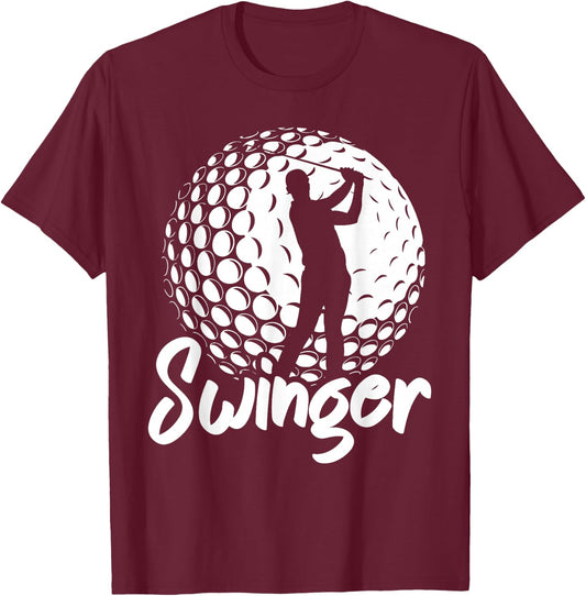 Swinger Golfer Golf T-Shirt - T-Shirt | Maroon