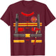 Firefighter Fireman Halloween Costume for Boys kids men DIY T-Shirt - T-Shirt | Maroon