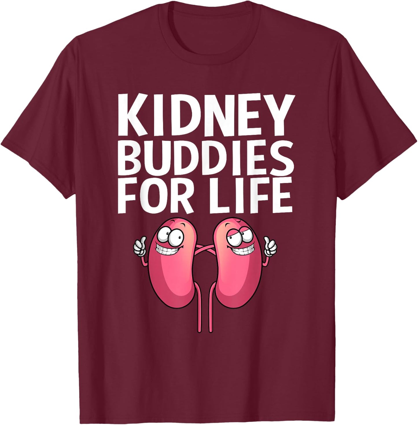 Funny Kidney Transplant Art Men Women Kidney Surgery Warrior T-Shirt - T-Shirt | Maroon