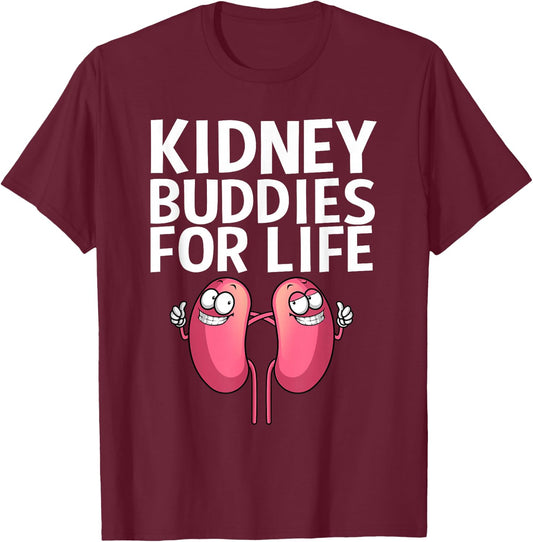 Funny Kidney Transplant Art Men Women Kidney Surgery Warrior T-Shirt - T-Shirt | Maroon