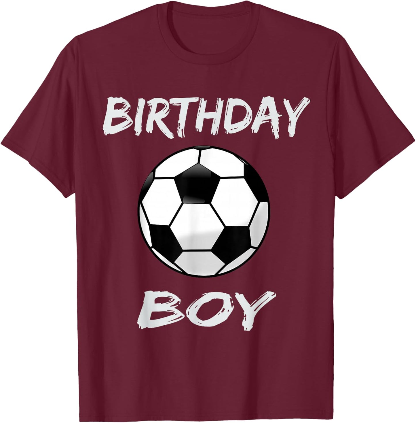 Soccer Birthday Boy , Soccer Theme Birthday Party T-Shirt - T-Shirt | Maroon