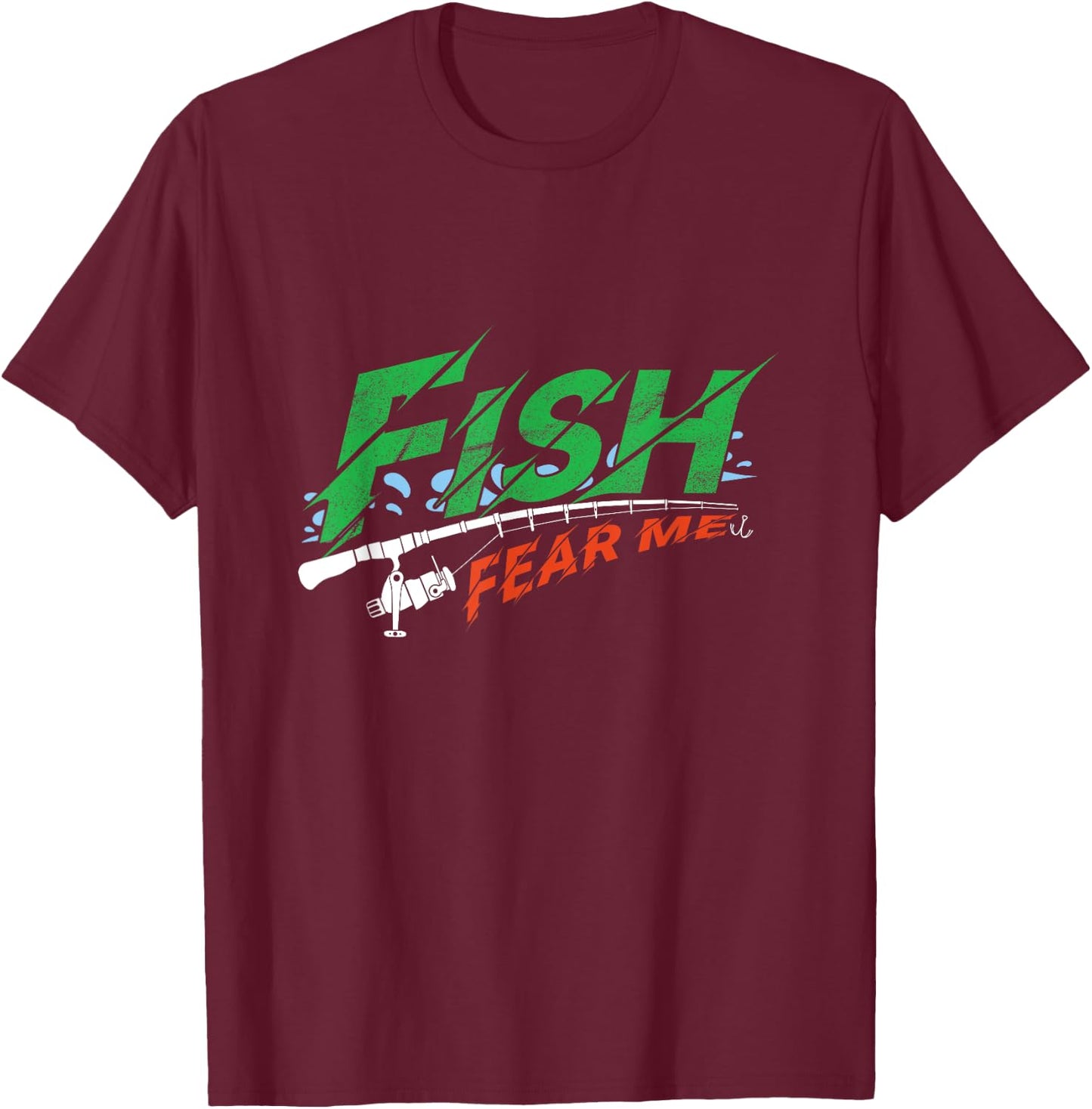 Fisherman Fishing Fishing Fish Fishing Rod Lake Gift T-Shirt - T-Shirt | Maroon