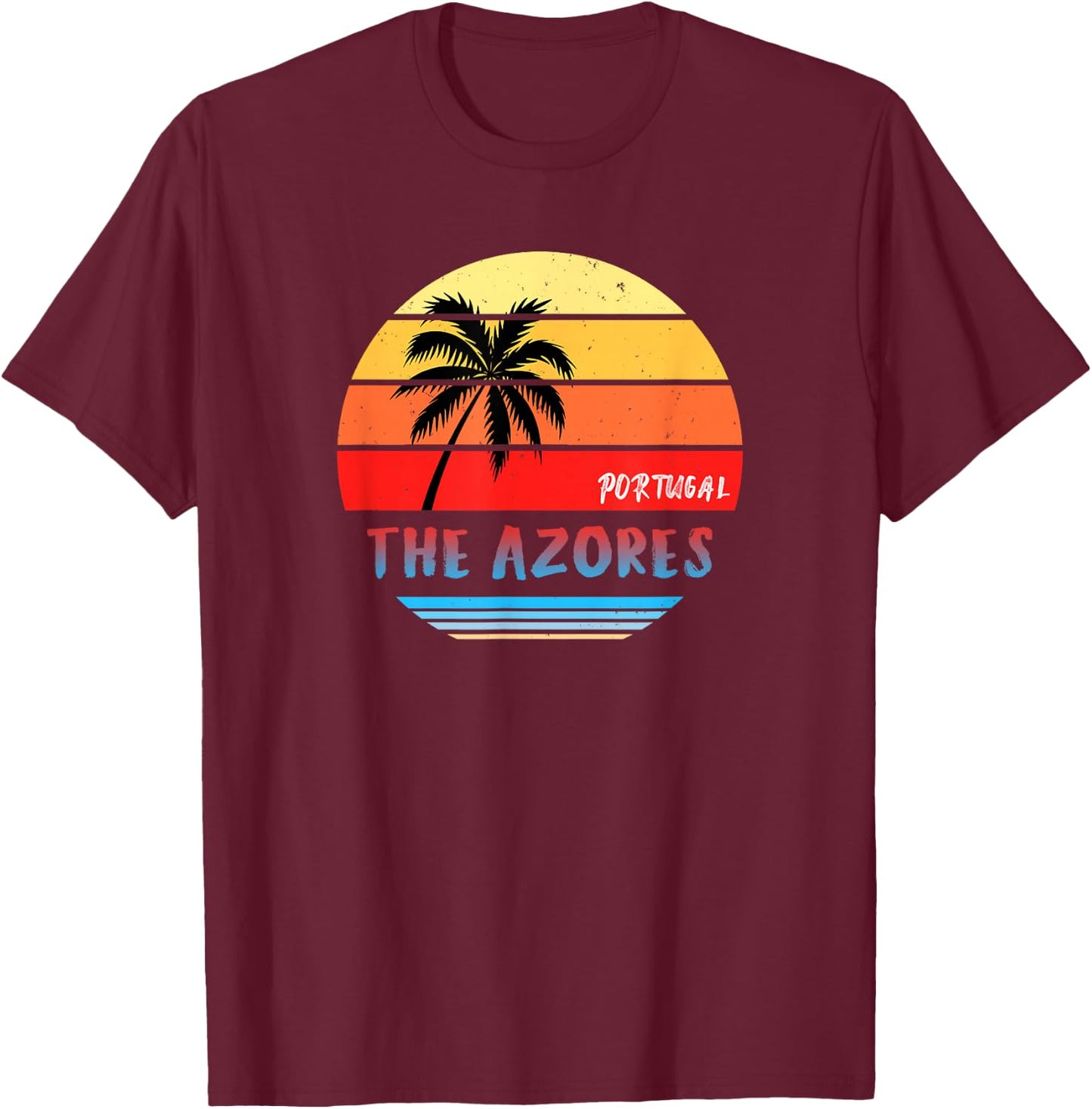 Portugal The Azores T-Shirt - T-Shirt | Maroon