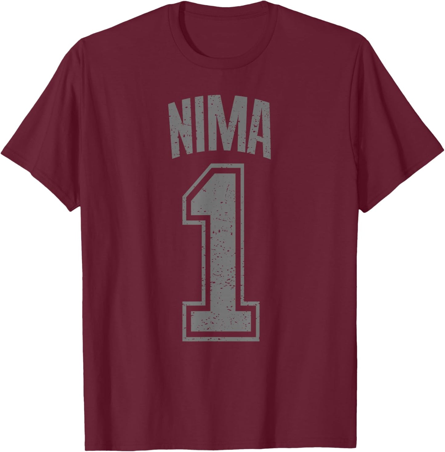 Nima Supporter Number 1 Greatest Fan T-Shirt - T-Shirt | Maroon