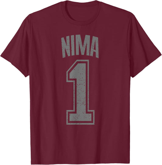 Nima Supporter Number 1 Greatest Fan T-Shirt - T-Shirt | Maroon