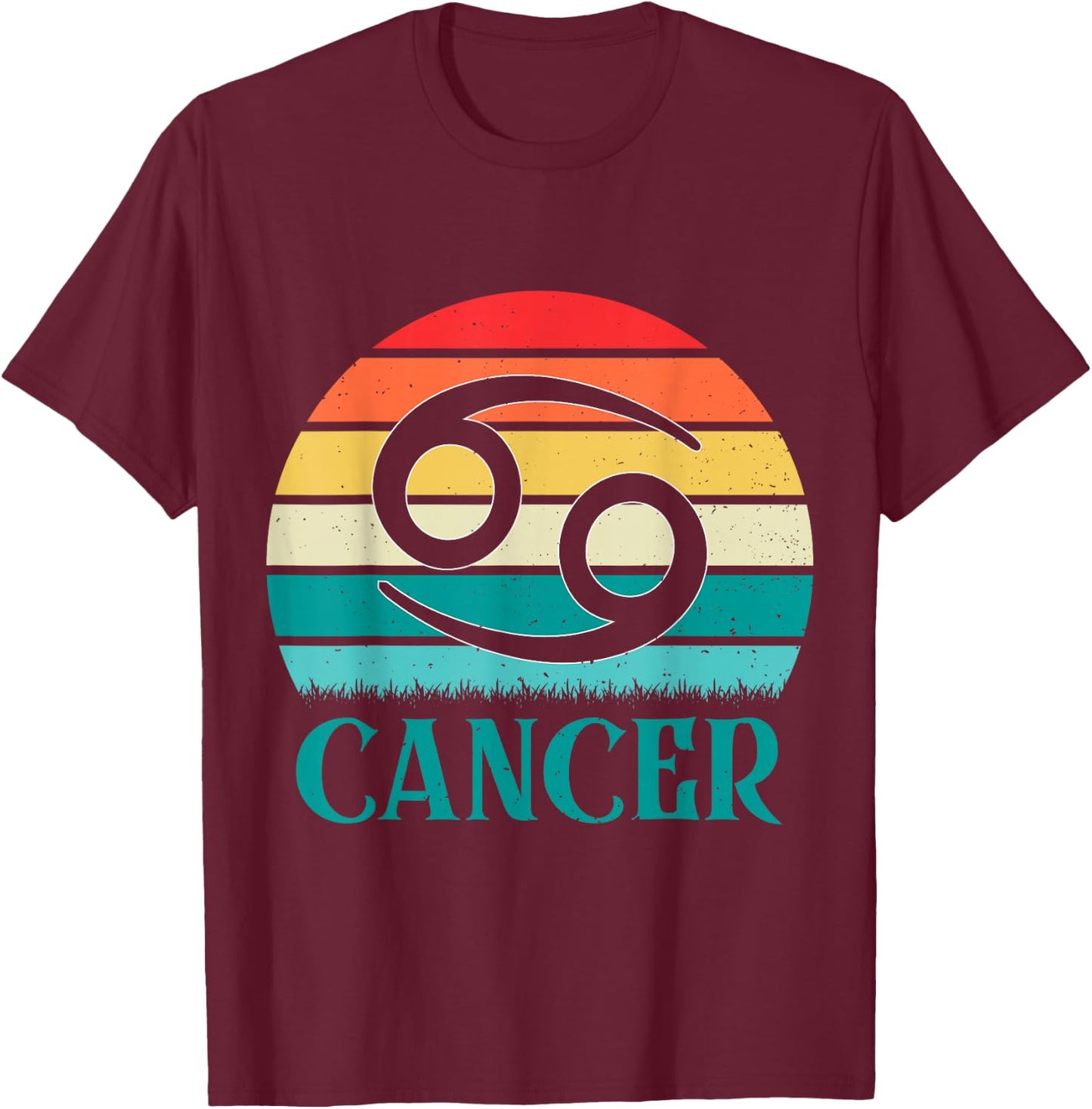 Cancer Sunset Zodiac T-Shirt - T-Shirt | Maroon