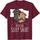Official Sleep Shirt Staffordshire Bull Terrier Dog T-Shirt - T-Shirt | Maroon