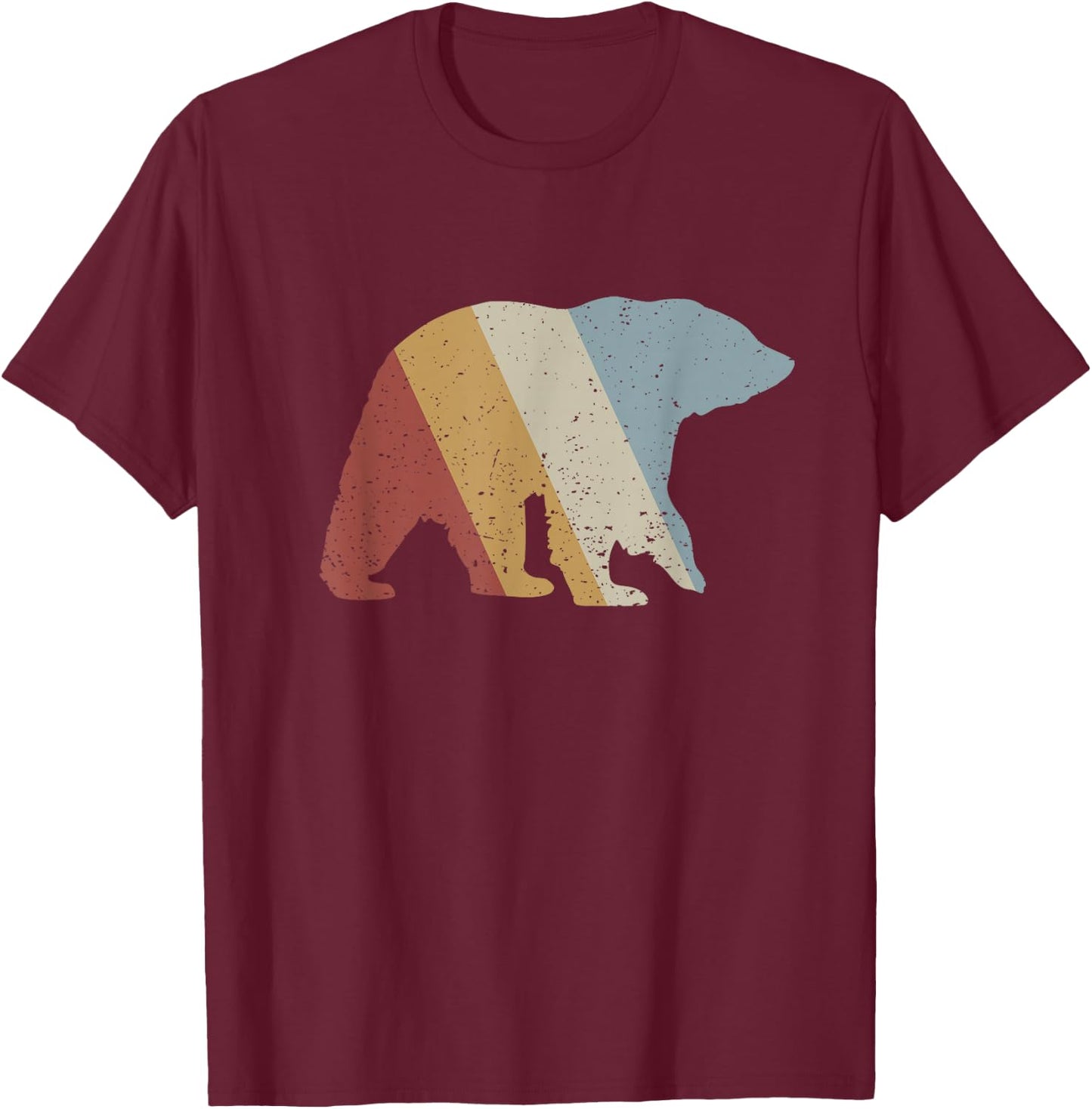 Bear Retro Style Vintage T-Shirt - T-Shirt | Maroon