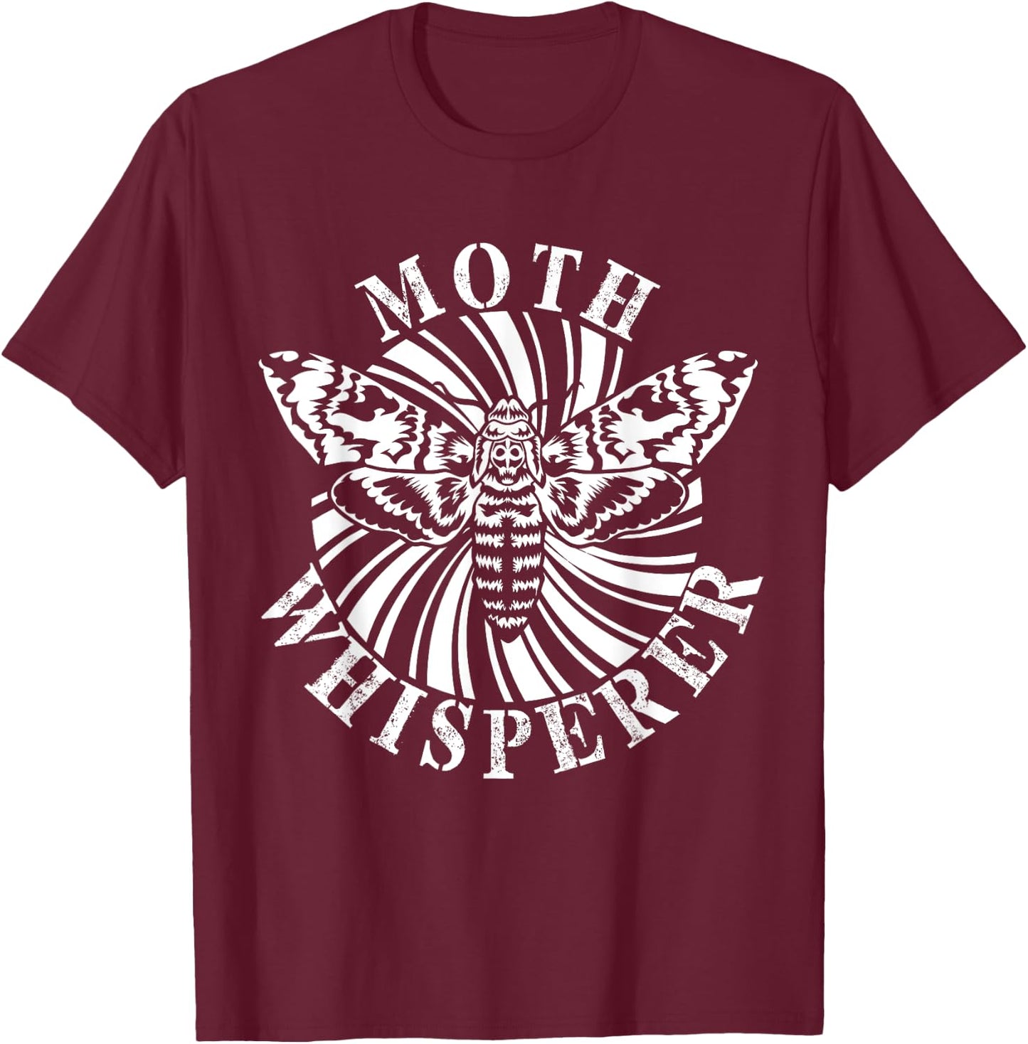 Moth Whisperer Entomology Bug Catcher Collector Entomologist T-Shirt - T-Shirt | Maroon