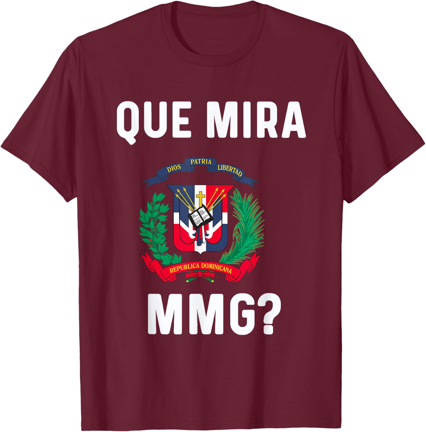 Dominicana Flag RD Dominican Republic Slang RD Quote KLK T-Shirt - T-Shirt | Maroon