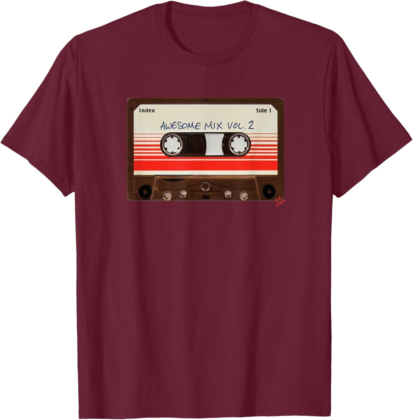 Retro cassette shirt Awesome mix vol 2 vintage cassettes T-Shirt - T-Shirt | Maroon