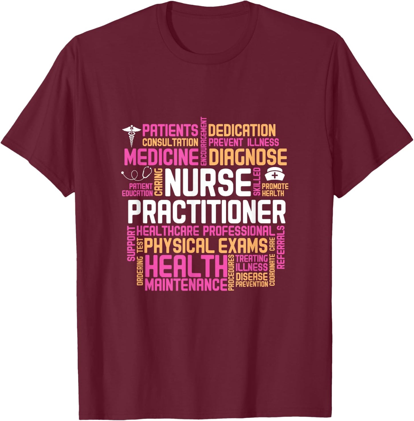 Nurse Practitioner NP Medicine Health Care T-Shirt - T-Shirt | Maroon