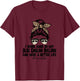 Olde English Bulldog Mom Life Messy Bun Hair I Work Hard T-Shirt - T-Shirt | Maroon