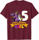 Dinosaur Unicorn 5 Birthday Decoration 5 Dino Girl 5 Years T-Shirt - T-Shirt | Maroon