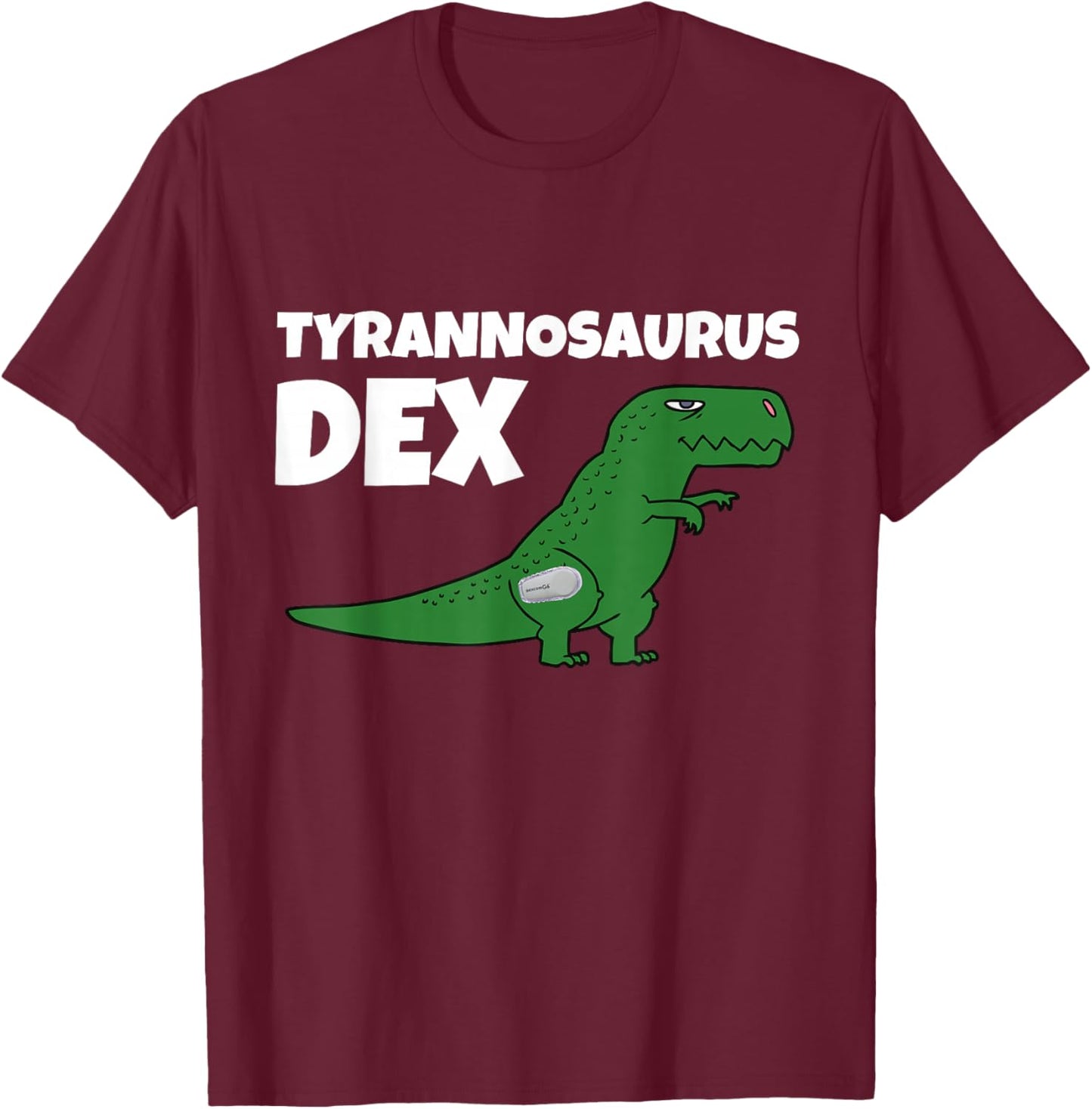 Dia-Be- Tyrannosaurus Dex T-Shirt - T-Shirt | Maroon