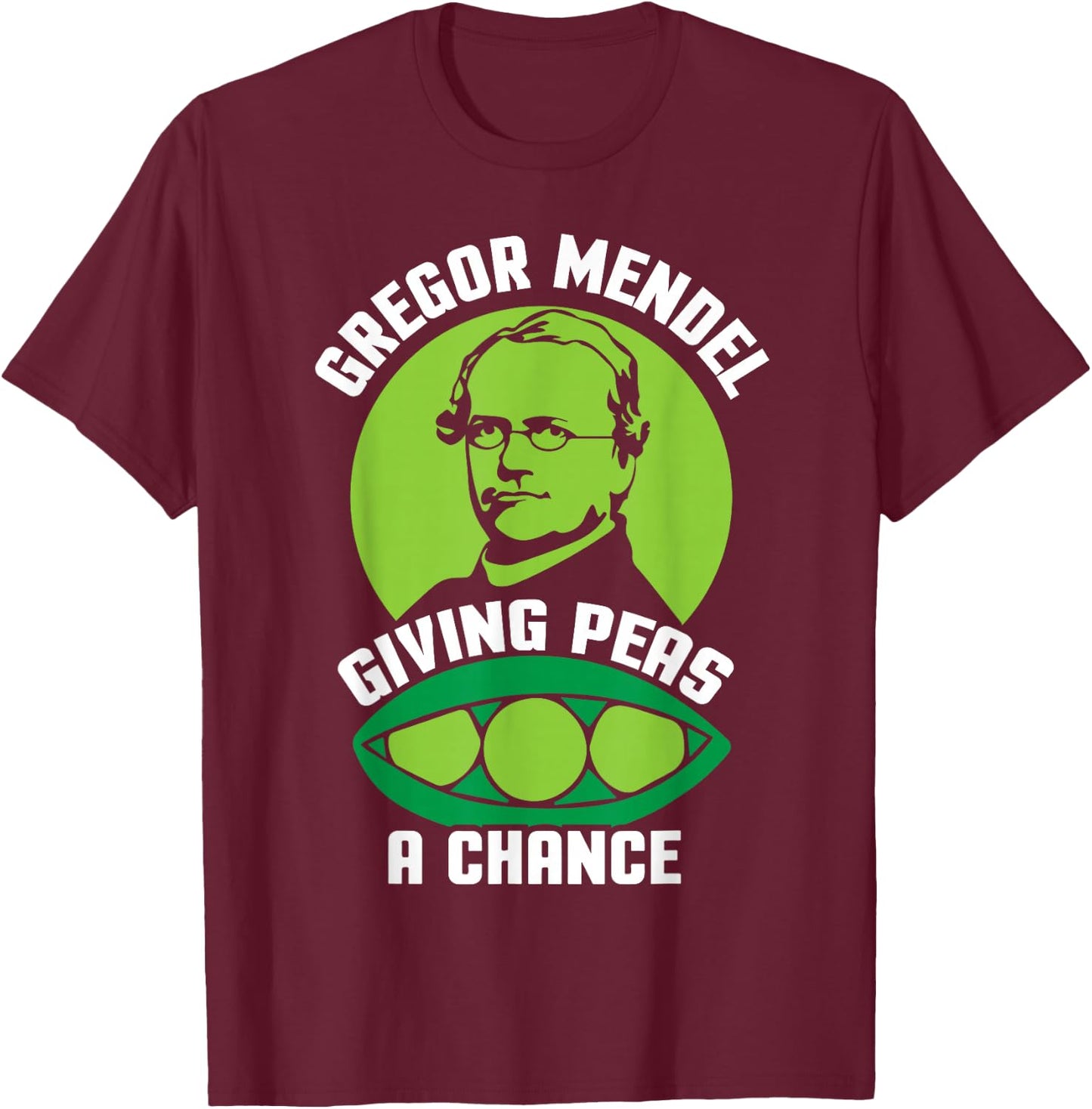 Chemist Chemistry - Gregor Mendel T-Shirt - T-Shirt | Maroon