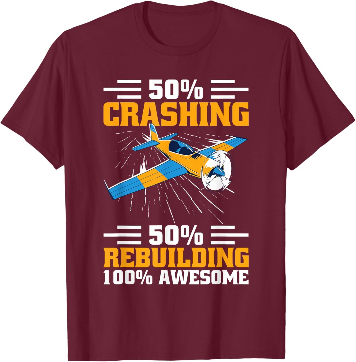 RC Aircraft Flyer Beginner RC Plane Model Test Pilot T-Shirt - T-Shirt | Maroon