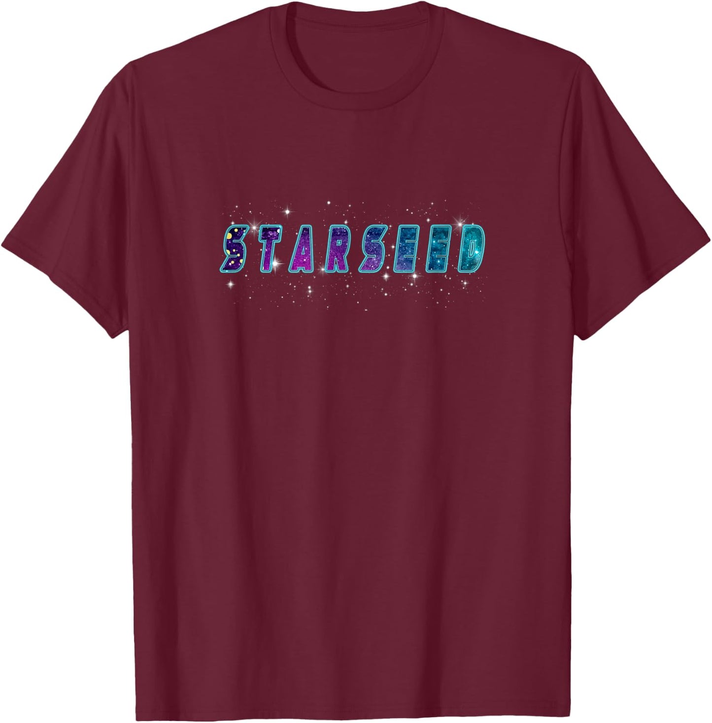 Galaxy Nebula Universe Aesthetic Indigo Starseed T-Shirt - T-Shirt | Maroon