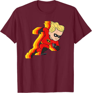Disney Pixar Incredibles Dash Parr Running T-Shirt - T-Shirt | Maroon