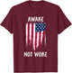 Free Speech Cancel Culture Apparel Awake Not Woke Anti Censorship Cancel Culture T-Shirt - T-Shirt | Maroon