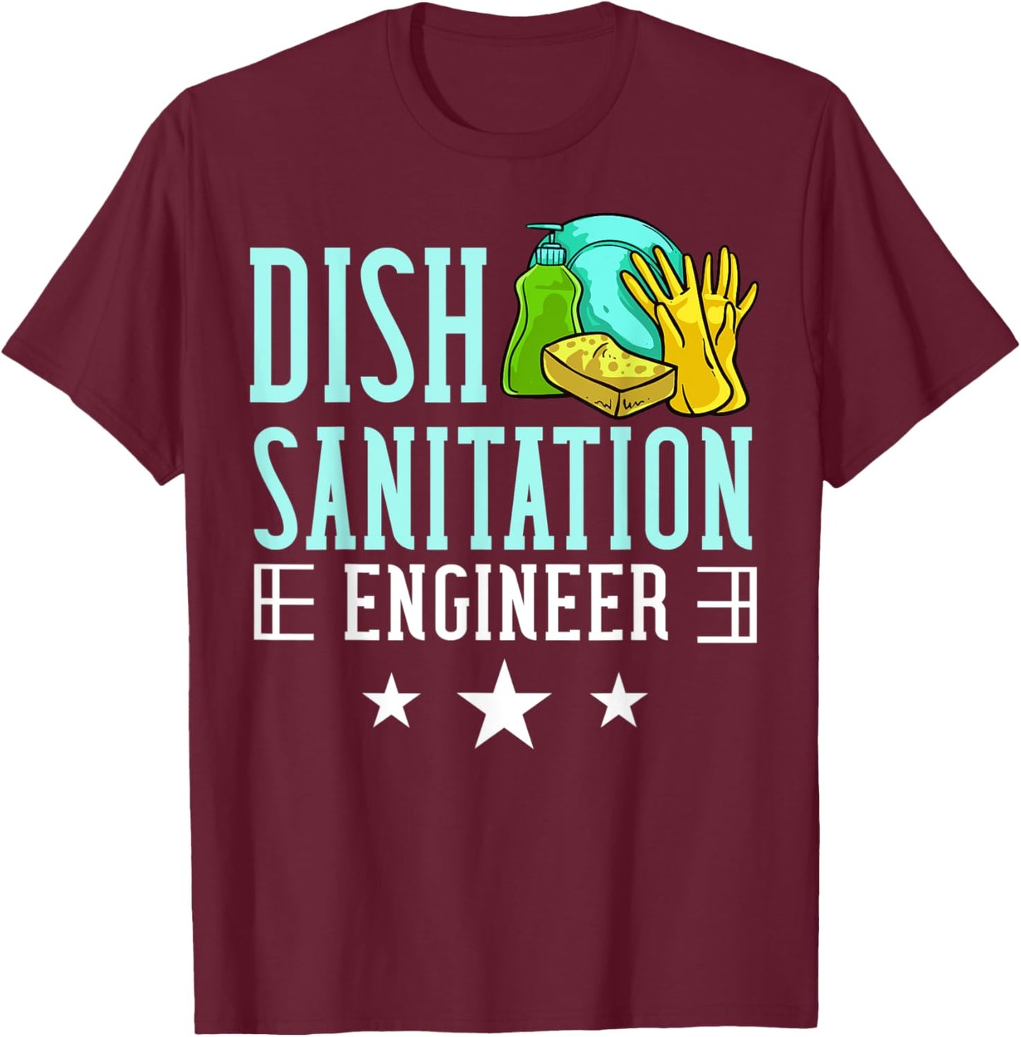 Dishwasher Dishwashing Gift Job Dish Washing T-Shirt - T-Shirt | Maroon