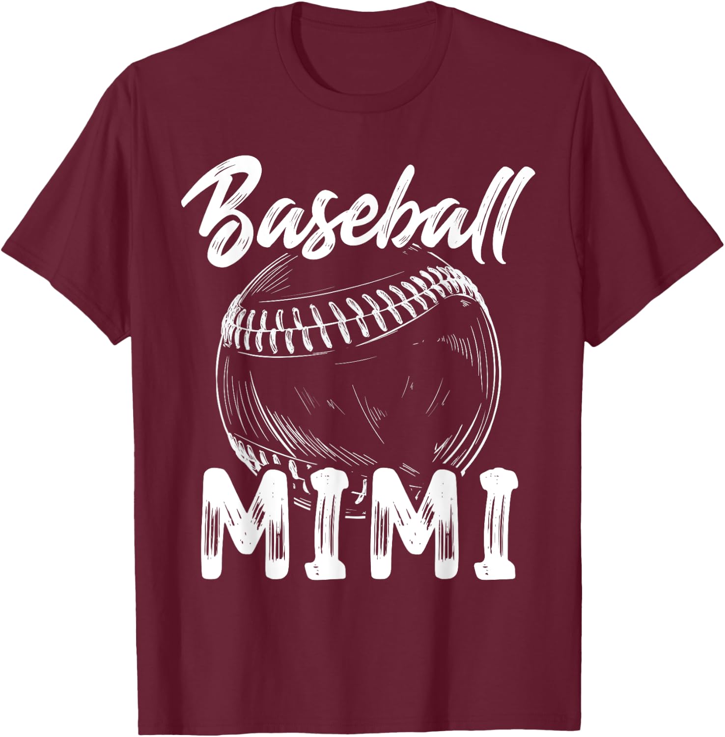Baseball Mimi Family Matching Players Team Nana T-Shirt - T-Shirt | Maroon