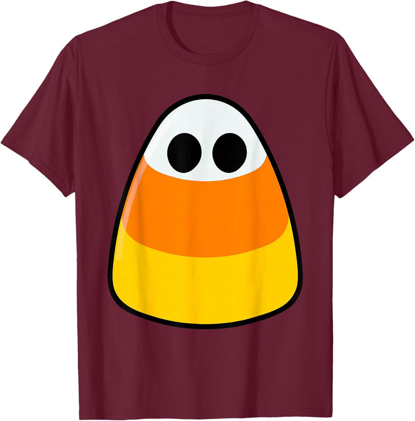 Candy Corn Ghost Costume Funny Lazy Halloween Cute Ghostie T-Shirt - T-Shirt | Maroon