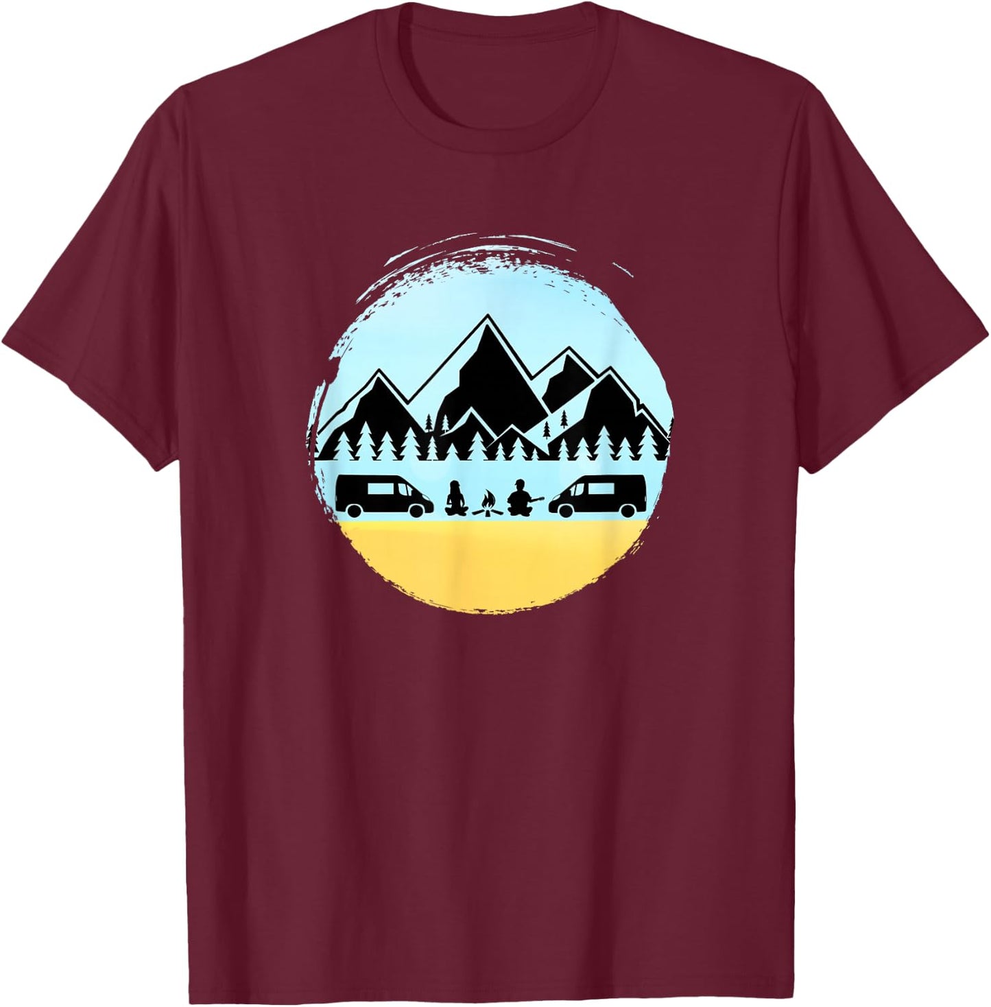 Vanlife Gathering Vanlifers Campervan Sprinter Van T-Shirt - T-Shirt | Maroon