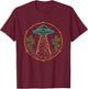 Retro UFO Aliens Extraterrestrial Outer Space Ship Galaxy T-Shirt - T-Shirt | Maroon