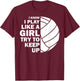 Cool Volleyball Girls Youth Volleyball Team Sports T-Shirt - T-Shirt | Maroon