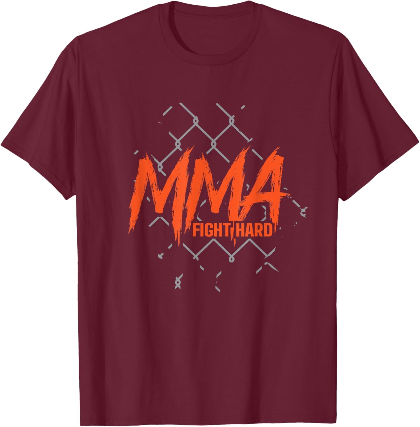 MMA Fight Hard Mixed Martial Arts T-Shirt - T-Shirt | Maroon
