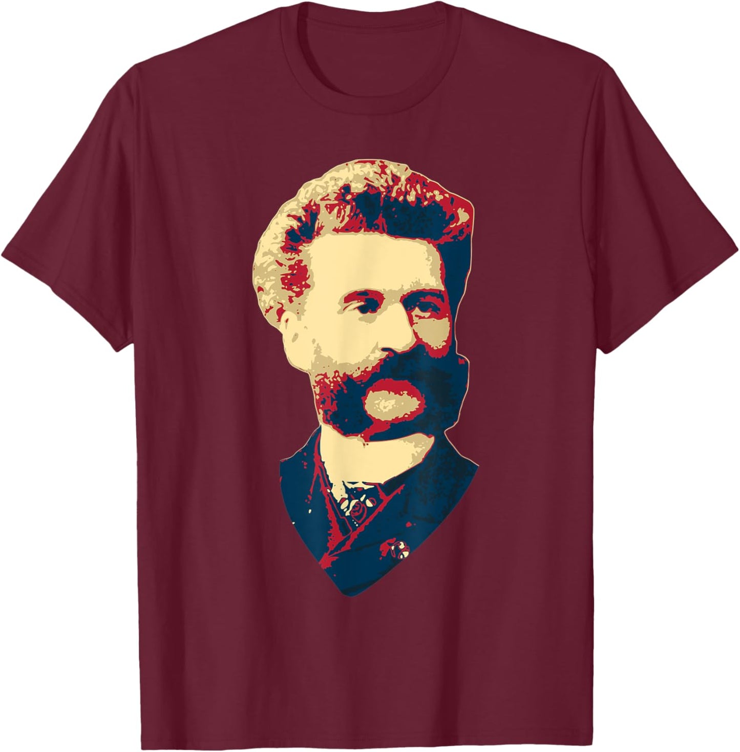 Johann Strauss II Classical Music Composer Retro Propaganda T-Shirt - T-Shirt | Maroon