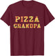 Pizza Lover Best Grandpa Ever Grandparents Day Fatherhood T-Shirt - T-Shirt | Maroon