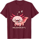Cute Axolotl Adorable Amphibia Mexican Salamander Relaxolotl T-Shirt - T-Shirt | Maroon