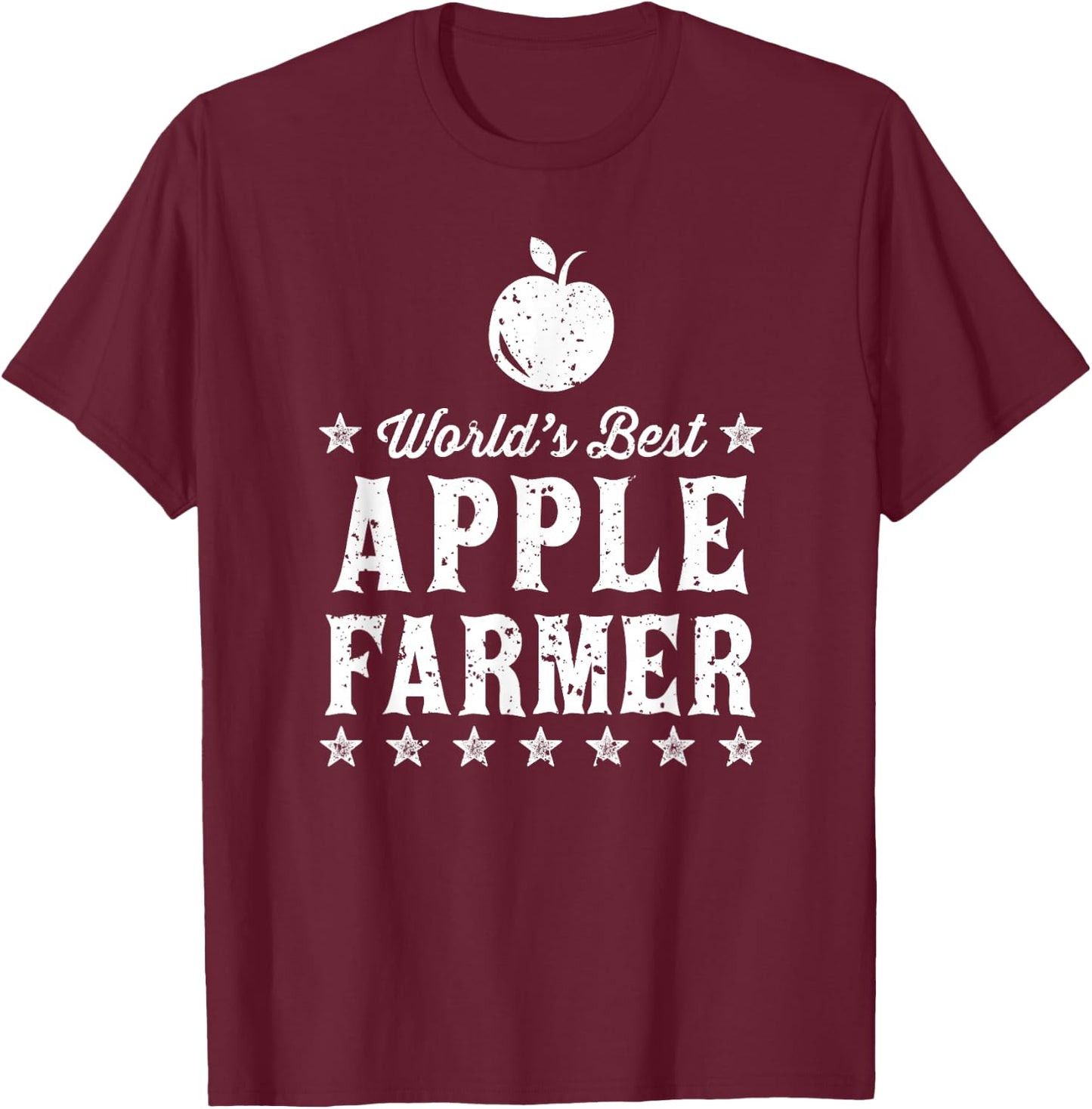 World's Best Apple Farmer T-Shirt - T-Shirt | Maroon