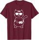 Poker Cat - Poker Texas Hold'Em Gambling Casino Gambler T-Shirt - T-Shirt | Maroon