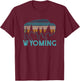 Wyoming Bison Vintage Souvenir T-Shirt - T-Shirt | Maroon