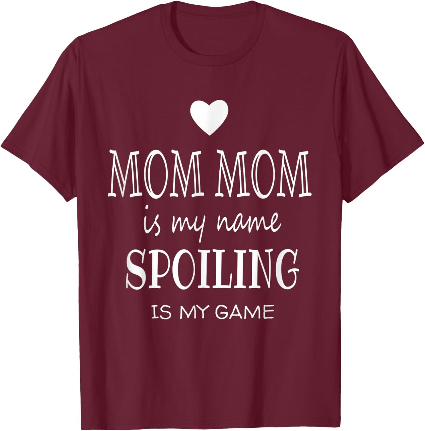 Mom Mom is My Name Mom Gifts from Grandkids T-Shirt - T-Shirt | Maroon