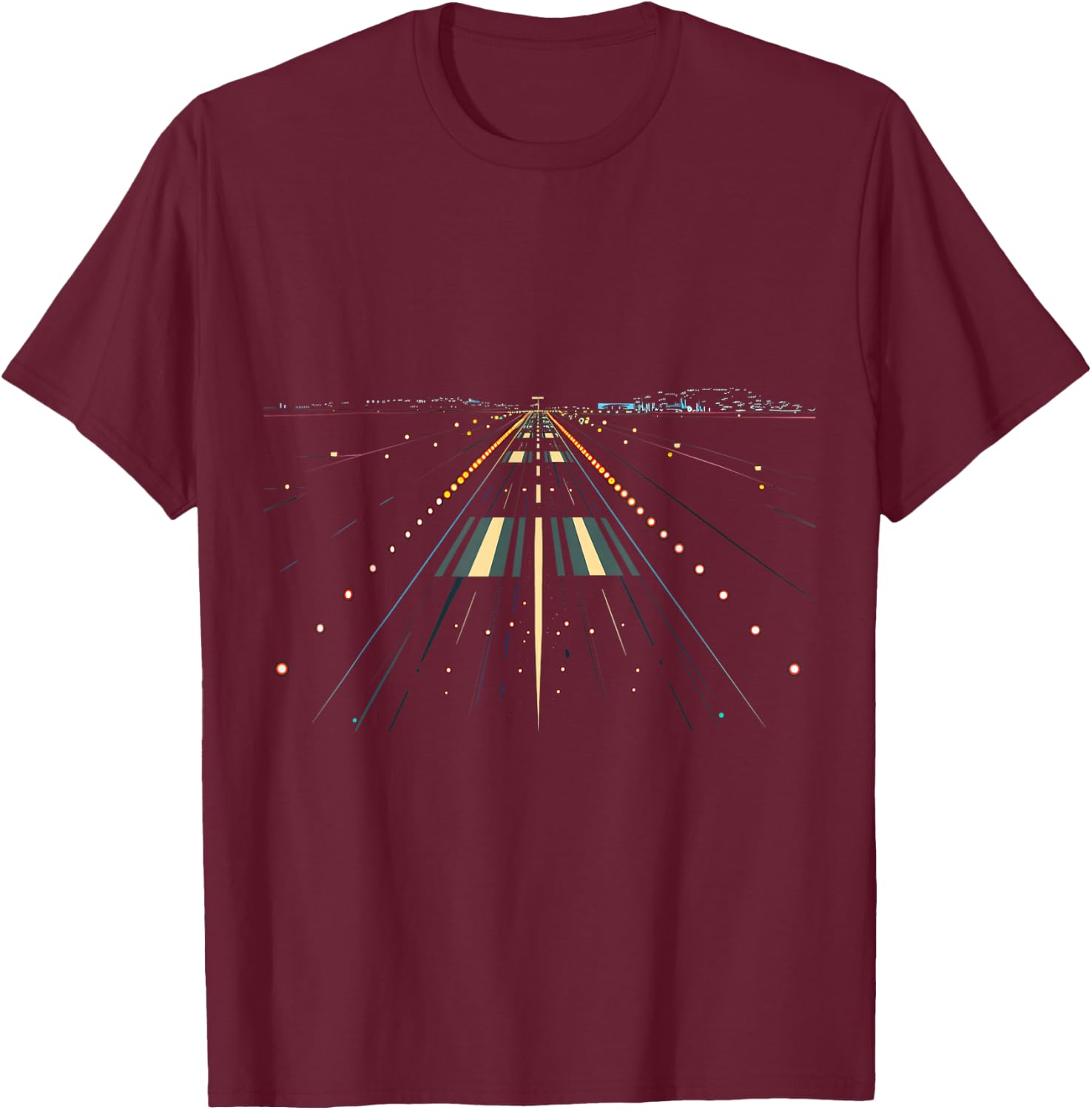 Pilot Airplane Airport Runway Air Traffic Controller T-Shirt - T-Shirt | Maroon