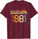 44th wedding anniversary - Best Wife Since 1981 44 years T-Shirt - T-Shirt | Maroon