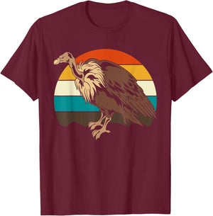 Retro Scavenger Turkey Vulture Bird Animal Carrion Vulture T-Shirt - T-Shirt | Maroon