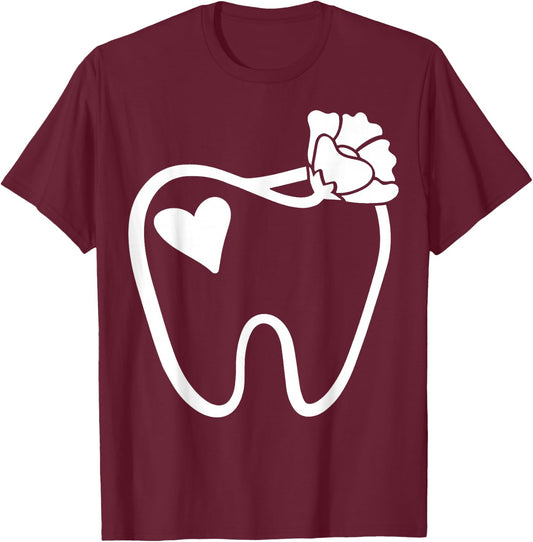Dentist Dental Assistant Dental Hygienist Dentistry T-Shirt - T-Shirt | Maroon