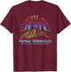 New Mexico State Retro Vintage Outdoors & NM Mountains T-Shirt - T-Shirt | Maroon