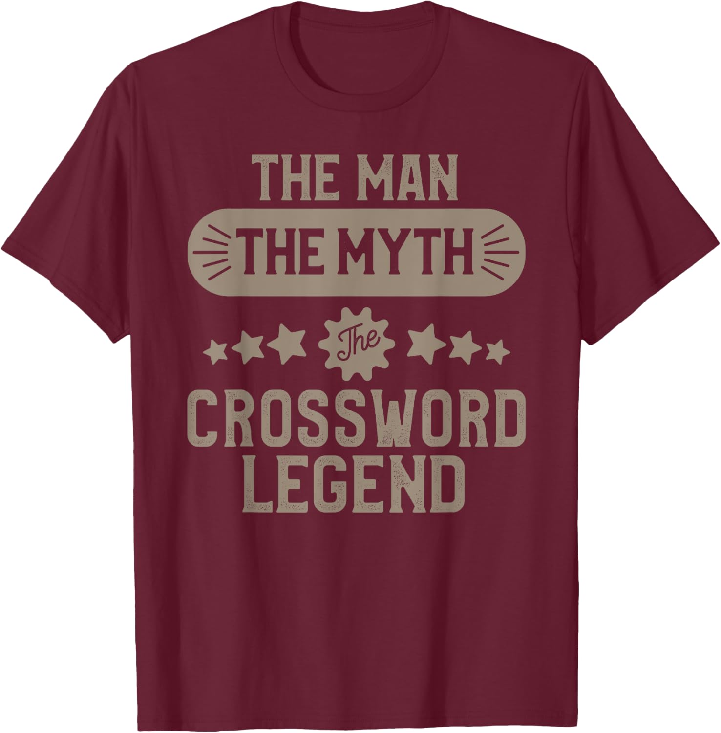 Crossword Puzzle English Puzzle Lover Gift T-Shirt - T-Shirt | Maroon